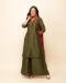 Picture of Cotton Dark Olive Green Readymade Salwar Kameez