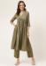 Picture of Enticing Crepe Dark Olive Green Kurtis & Tunic