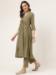 Picture of Enticing Crepe Dark Olive Green Kurtis & Tunic