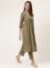 Picture of Enticing Crepe Dark Olive Green Kurtis & Tunic