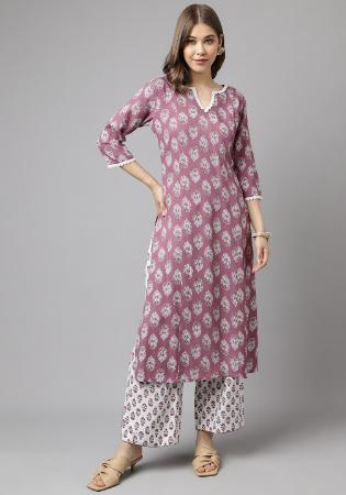 Picture of Grand Crepe Violet Kurtis & Tunic