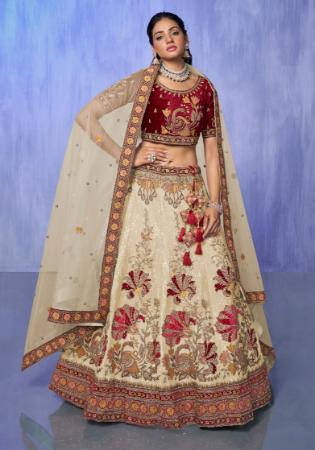 Picture of Wonderful Georgette & Net Ghost White Lehenga Choli