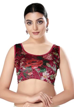 Picture of Bewitching Chiffon Maroon Designer Blouse