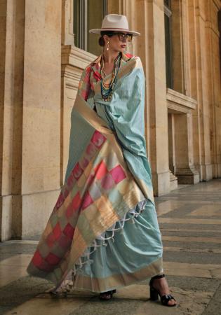 Picture of Radiant Silk Light Slate Grey Saree