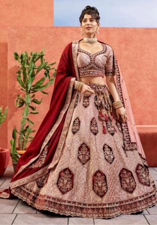 Picture of Excellent Chiffon & Silk Rosy Brown Lehenga Choli