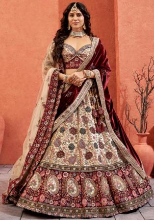 Picture of Good Looking Chiffon & Silk Rosy Brown Lehenga Choli