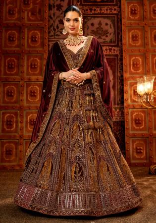 Picture of Fascinating Silk Maroon Lehenga Choli