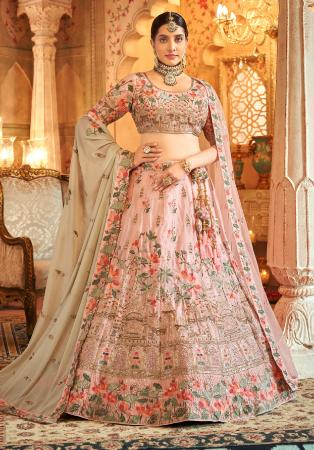 Picture of Fine Silk Beige Lehenga Choli