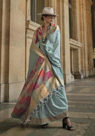 Picture of Elegant Silk Slate Grey Saree