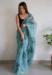 Picture of Magnificent Satin & Organza Cadet Blue Saree