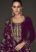 Picture of Delightful Satin Purple Straight Cut Salwar Kameez