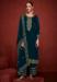 Picture of Chiffon & Georgette Dark Green Straight Cut Salwar Kameez