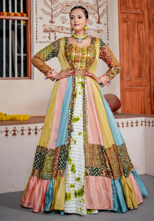 Picture of Rayon & Cotton Wheat Readymade Lehenga Choli