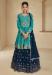 Picture of Georgette Dark Cyan Straight Cut Salwar Kameez