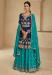 Picture of Georgette Midnight Blue Straight Cut Salwar Kameez