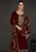 Picture of Sightly Georgette Maroon Straight Cut Salwar Kameez