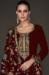 Picture of Sightly Georgette Maroon Straight Cut Salwar Kameez