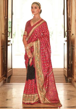 Picture of Exquisite Silk Fire Brick Saree