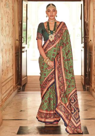 Picture of Comely Silk Dark Khaki Saree