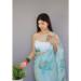 Picture of Charming Organza Cadet Blue Saree