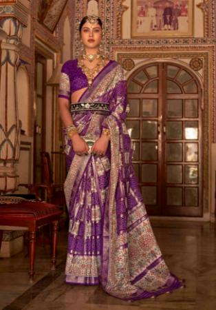 Picture of Marvelous Silk Purple Saree