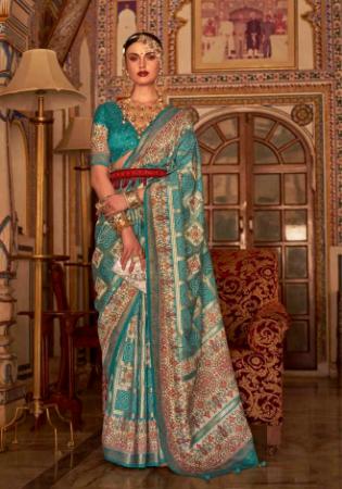 Picture of Appealing Silk Steel Blue Saree