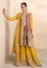 Picture of Nice Chiffon Yellow Straight Cut Salwar Kameez