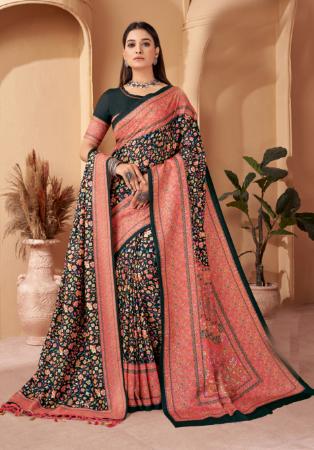 Picture of Sublime Georgette Dark Slate Grey Saree