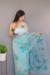 Picture of Sightly Organza Cadet Blue Saree