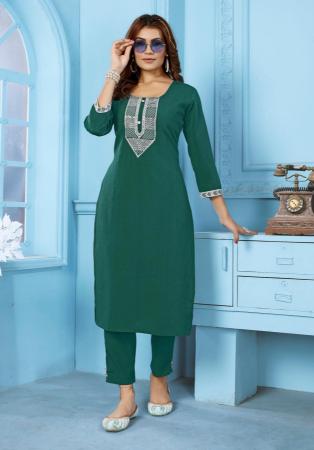 Picture of Stunning Cotton Sea Green Kurtis & Tunic