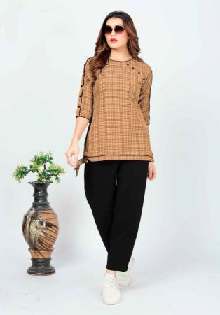 Picture of Excellent Cotton Tan Kurtis & Tunic