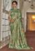 Picture of Delightful Silk & Organza Dark Olive Green Saree