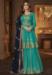 Picture of Georgette Light Sea Green Straight Cut Salwar Kameez