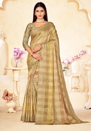 Picture of Excellent Linen & Silk Burly Wood Saree