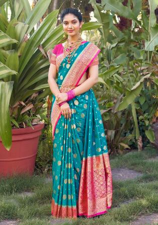 Picture of Appealing Crepe & Silk Light Sea Green Saree