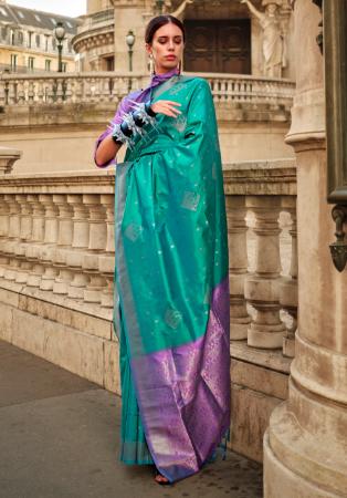 Picture of Statuesque Silk Teal Saree