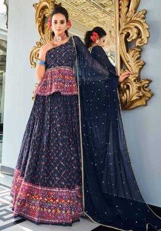 Picture of Superb Georgette Dim Gray Readymade Lehenga Choli