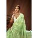 Picture of Nice Silk & Organza Dark Khaki Saree