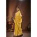 Picture of Grand Silk & Organza Golden Rod Saree