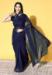 Picture of Sightly Georgette Midnight Blue Saree