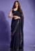 Picture of Superb Georgette Midnight Blue Saree