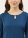 Picture of Fine Crepe Midnight Blue Readymade Salwar Kameez