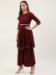 Picture of Excellent Crepe Maroon Readymade Salwar Kameez