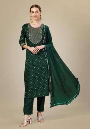 Picture of Sightly Silk Dark Slate Grey Readymade Salwar Kameez