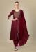 Picture of Pretty Silk Maroon Readymade Salwar Kameez