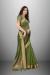 Picture of Sightly Cotton & Organza Dark Olive Green Saree