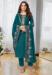 Picture of Elegant Georgette Teal Straight Cut Salwar Kameez