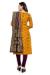 Picture of Well Formed Silk Orange Straight Cut Salwar Kameez