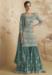 Picture of Georgette Medium Sea Green Straight Cut Salwar Kameez