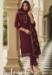 Picture of Charming Chiffon Maroon Straight Cut Salwar Kameez